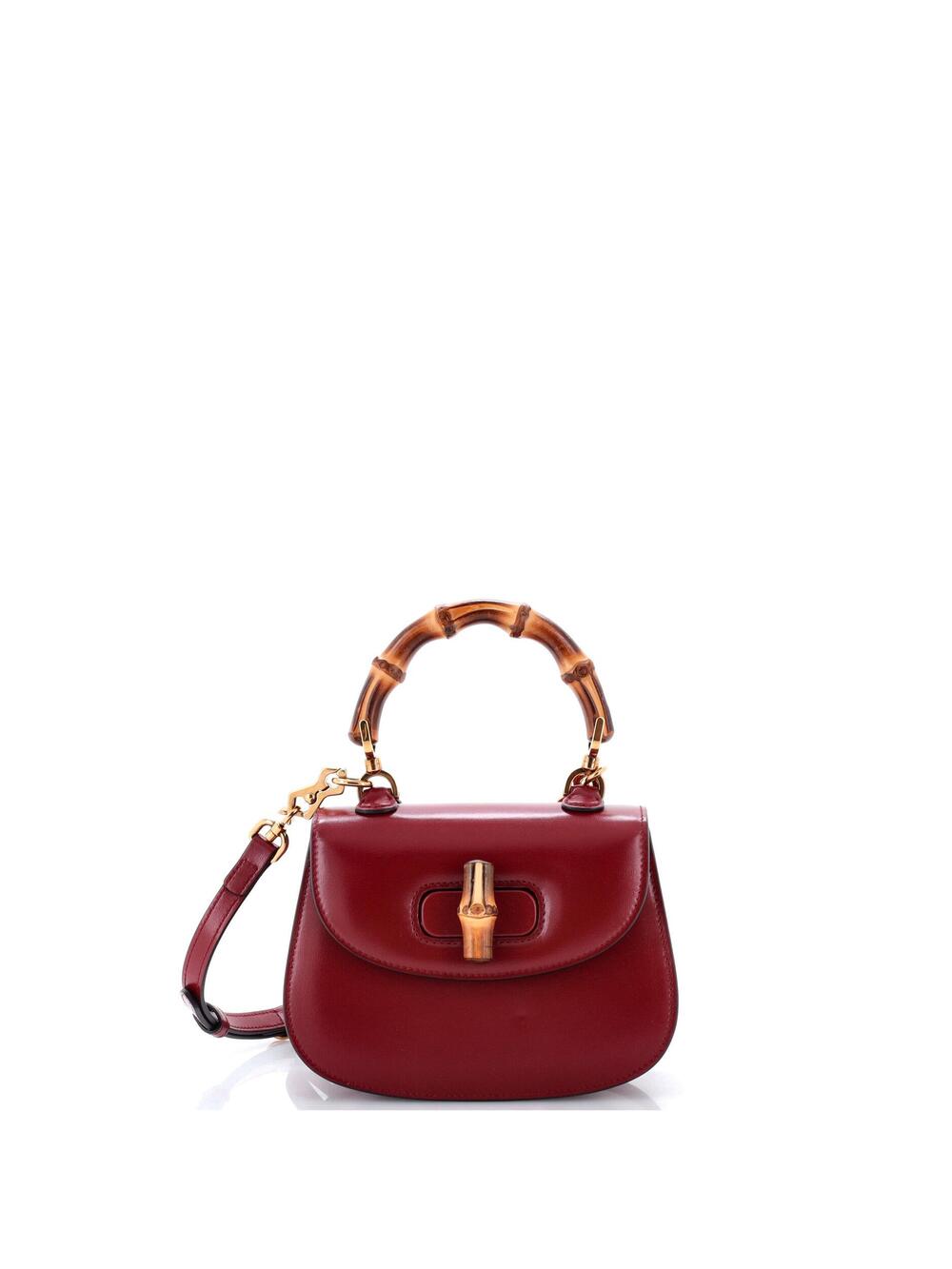 Gucci Bamboo Top Handle Bag Leather #377372G23B